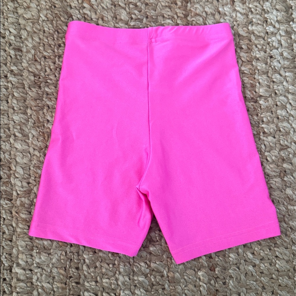 American Apparel Bright Pink Bike Shorts hot pink jazzercise costume